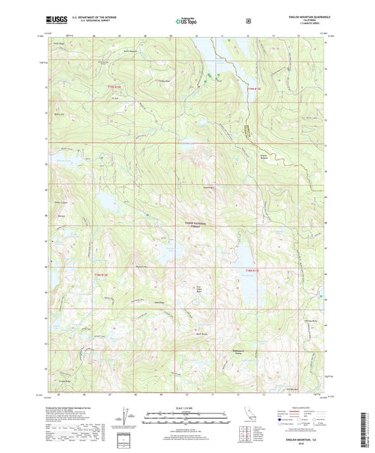 English Mountain California US Topo Map Image