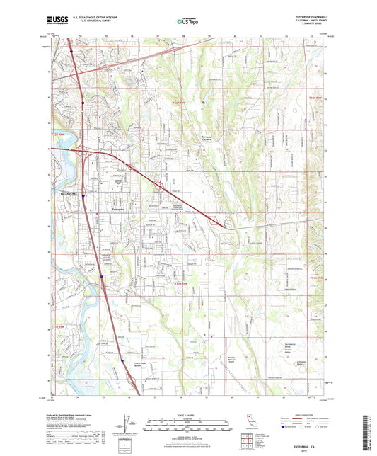 Enterprise California US Topo Map Image