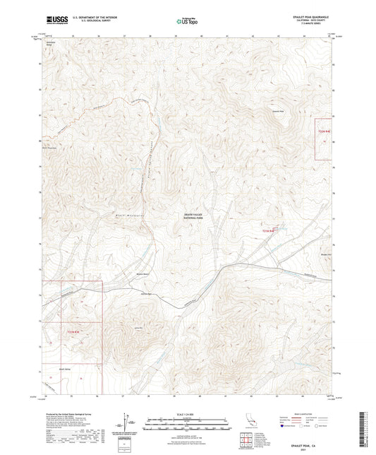 Epaulet Peak California US Topo Map Image