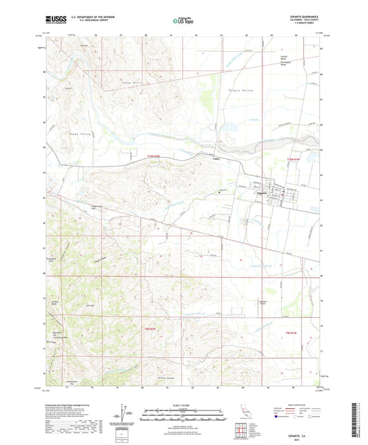 Esparto California US Topo Map Image