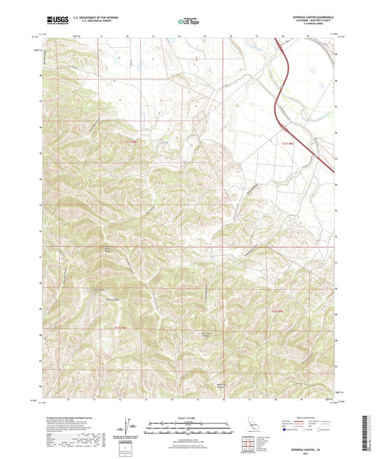 Espinosa Canyon California US Topo Map Image