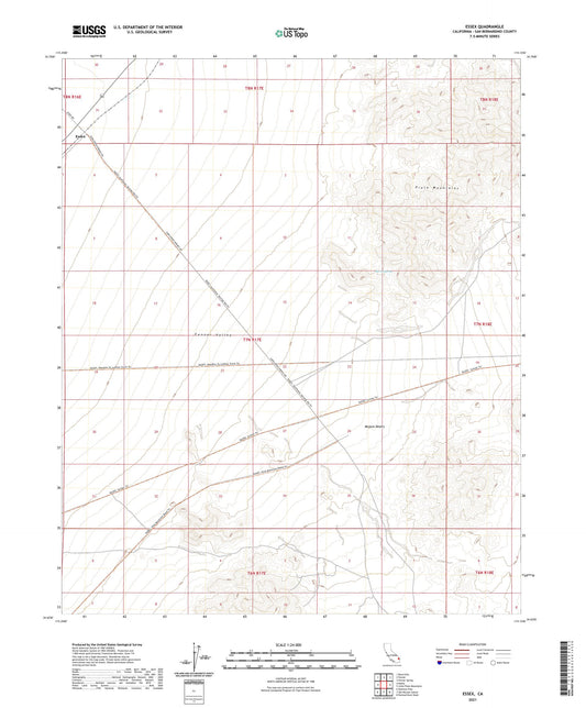 Essex California US Topo Map Image
