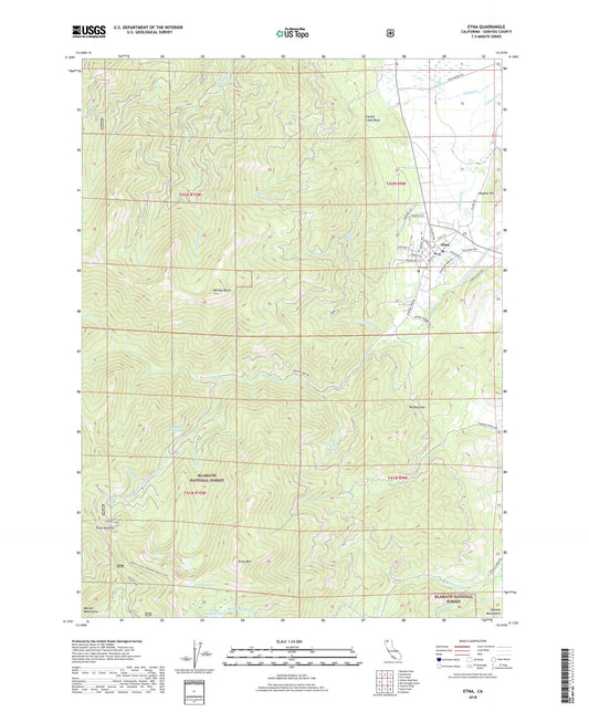 Etna California US Topo Map Image