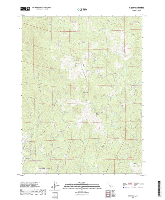 Ettersburg California US Topo Map Image