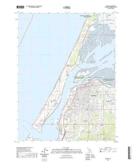 Eureka California US Topo Map Image