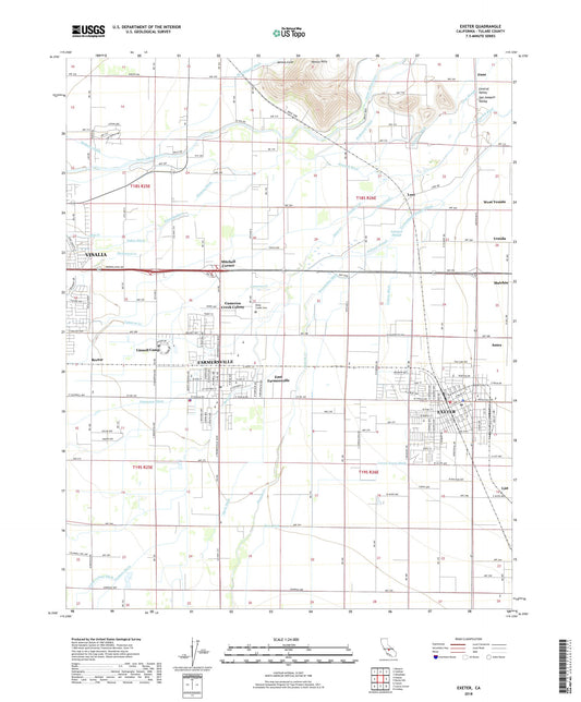 Exeter California US Topo Map Image