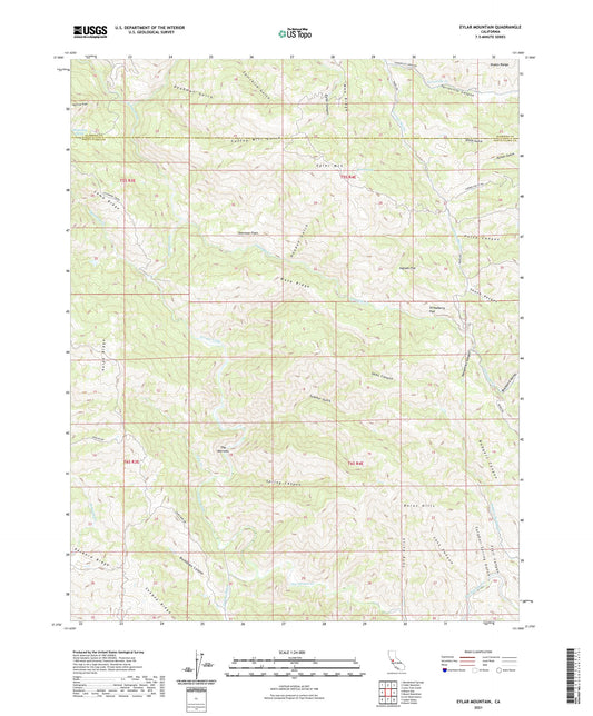 Eylar Mountain California US Topo Map Image