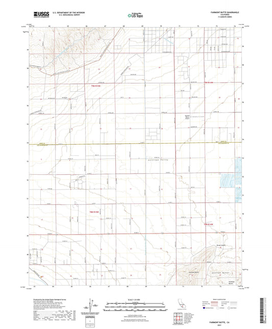 Fairmont Butte California US Topo Map Image