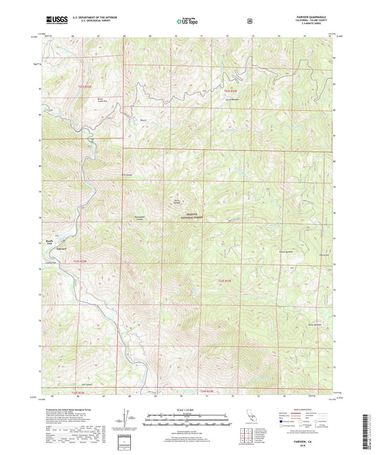 Fairview California US Topo Map Image