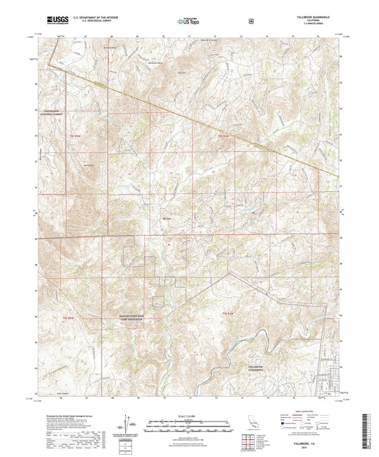 Fallbrook California US Topo Map Image