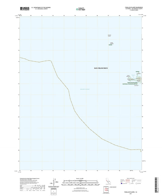 Farallon Islands California US Topo Map Image