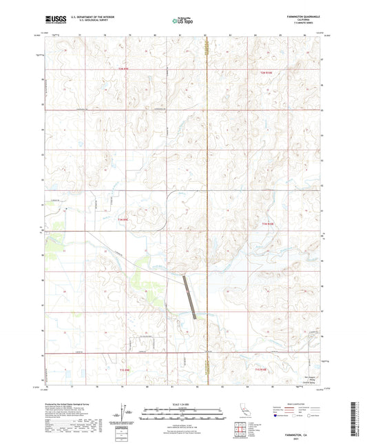Farmington California US Topo Map Image