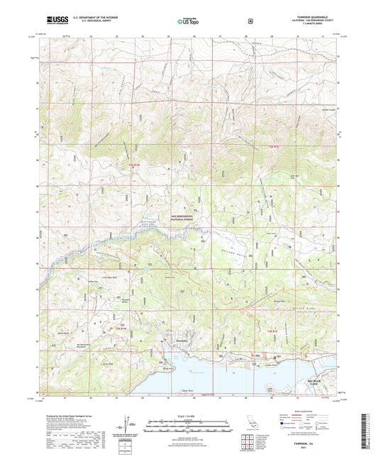 Fawnskin California US Topo Map Image