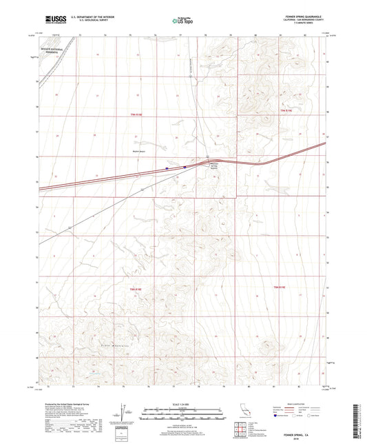 Fenner Spring California US Topo Map Image