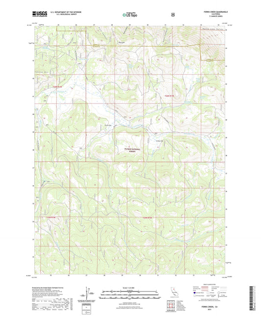 Ferris Creek California US Topo Map Image