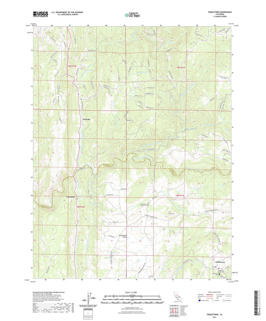 Fiddletown California US Topo Map Image