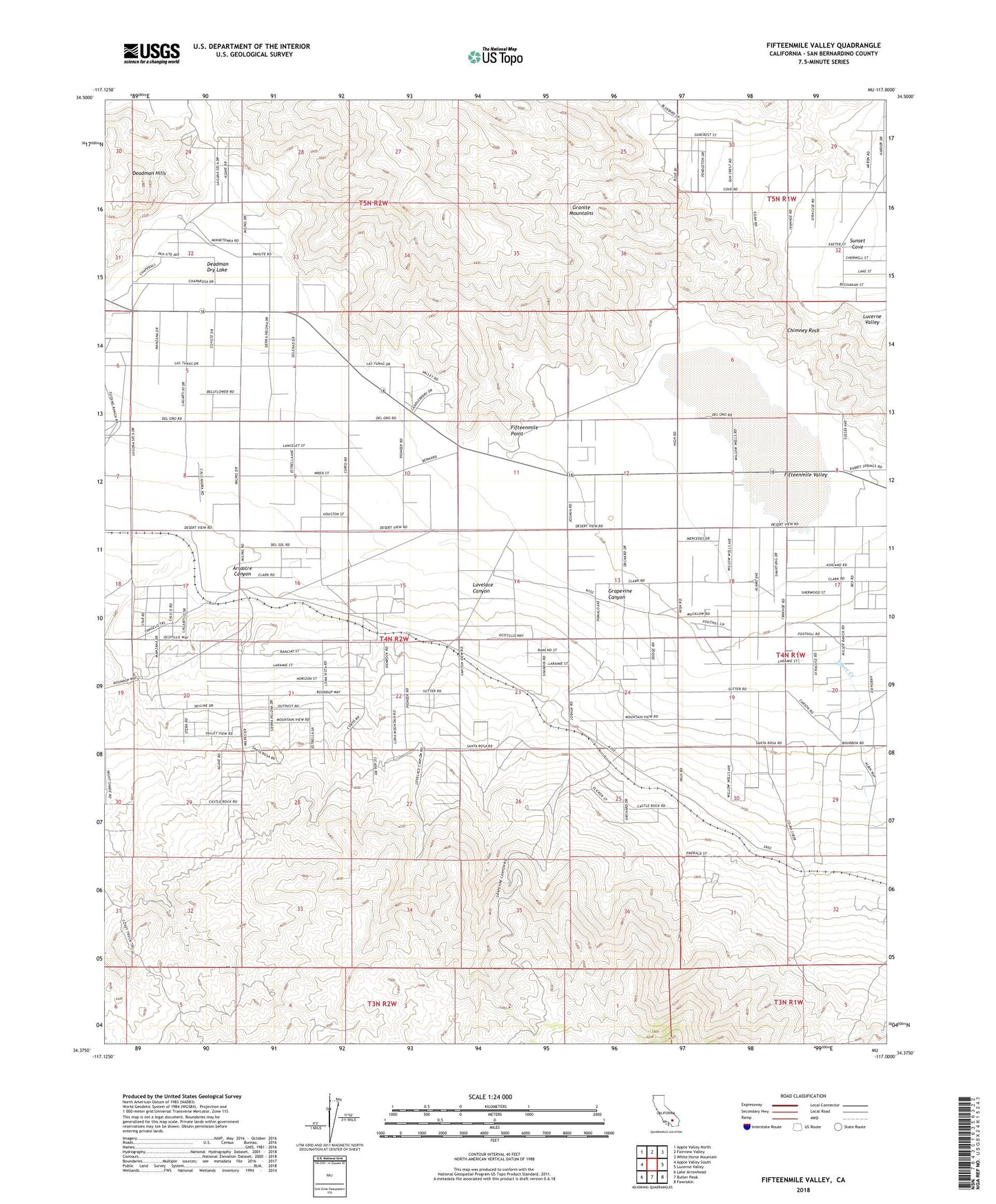 Fifteenmile Valley California US Topo Map Image