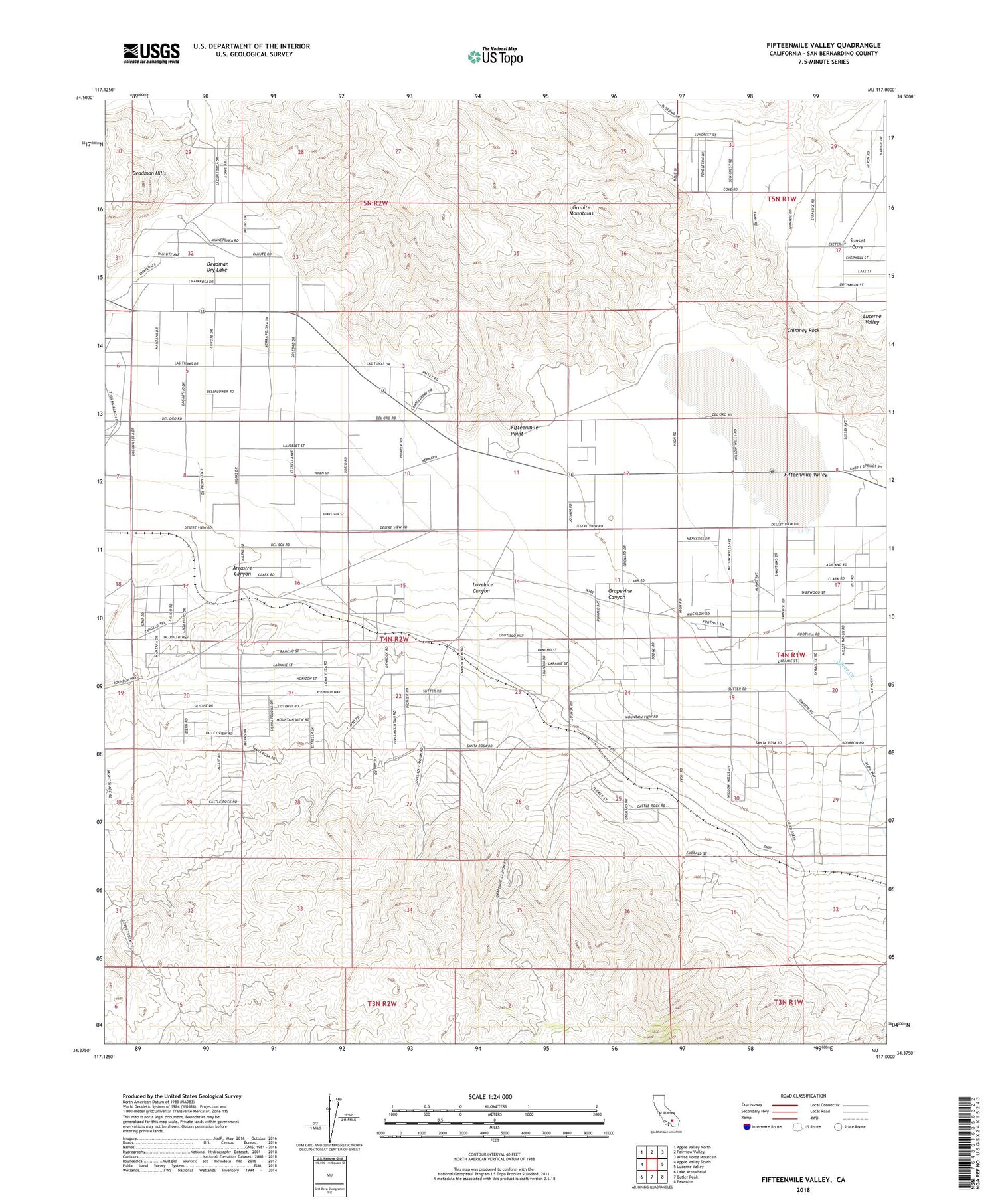 Fifteenmile Valley California US Topo Map Image