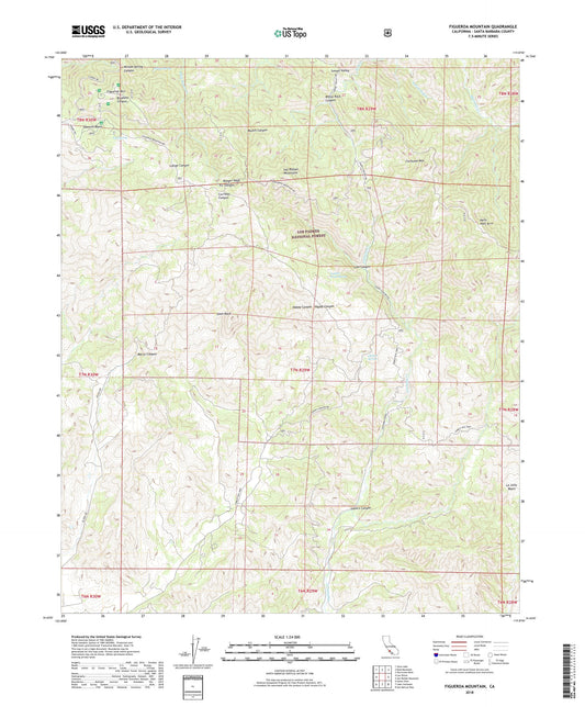 Figueroa Mountain California US Topo Map Image