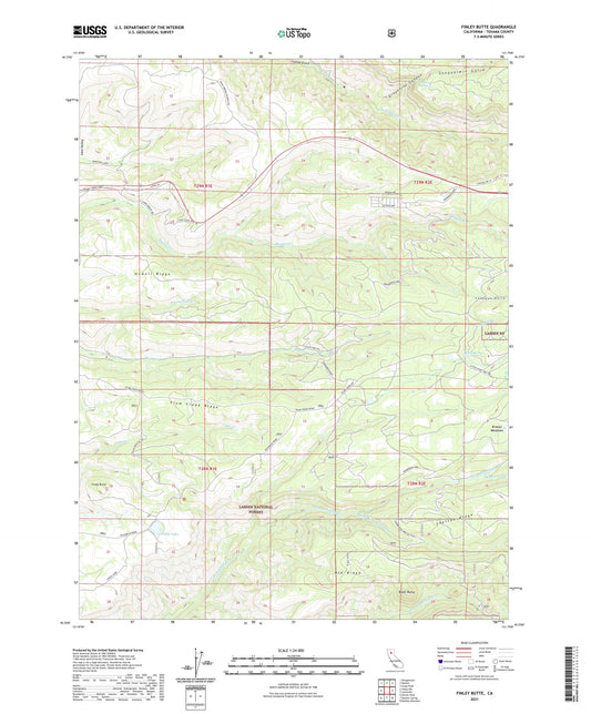 Finley Butte California US Topo Map Image