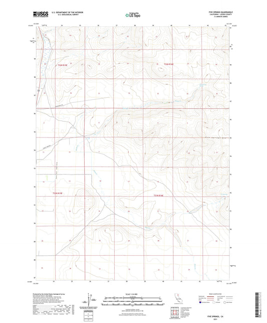 Five Springs California US Topo Map Image