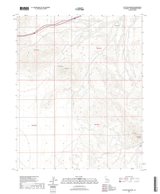Flattop Mountain California US Topo Map Image
