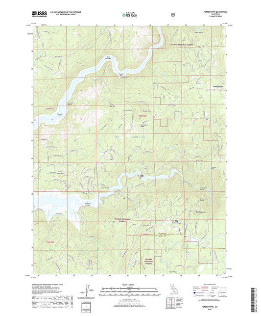 Forbestown California US Topo Map Image