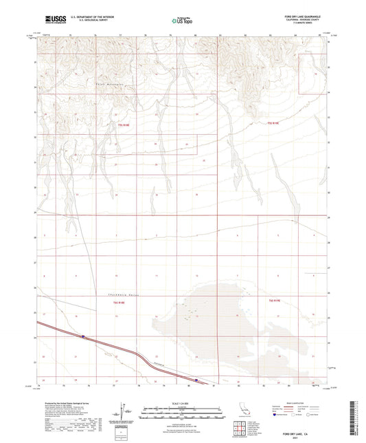 Ford Dry Lake California US Topo Map Image