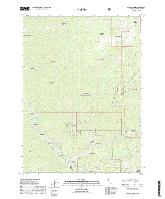 Forks of Salmon California US Topo Map Image