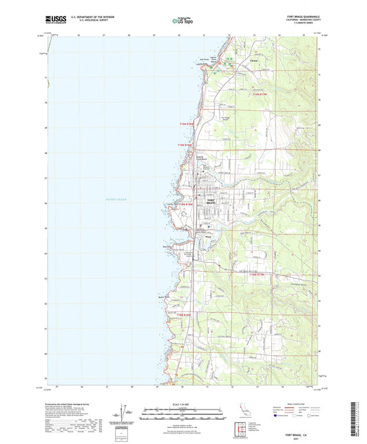 Fort Bragg California US Topo Map Image