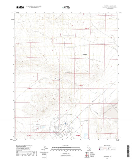 Fort Irwin California US Topo Map Image