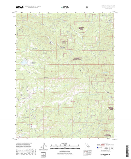 Fort Mountain California US Topo Map Image
