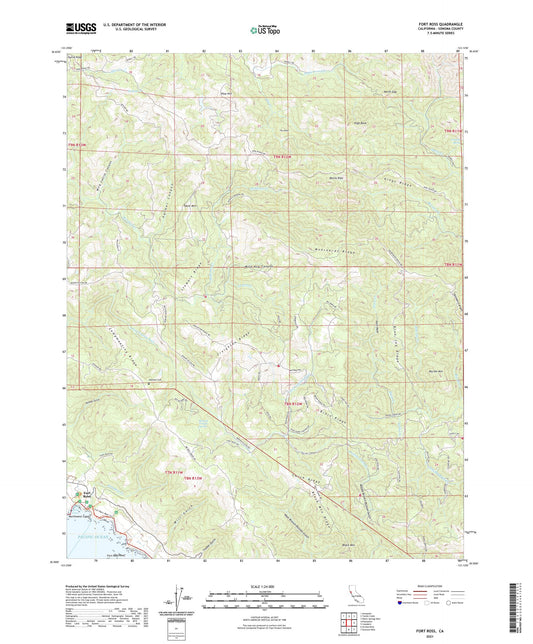 Fort Ross California US Topo Map Image