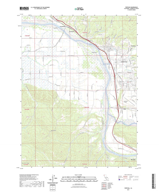 Fortuna California US Topo Map Image