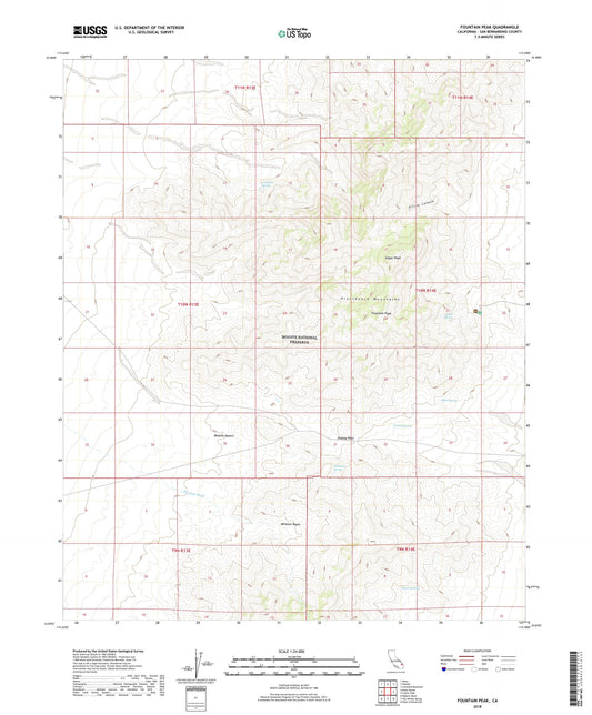 Fountain Peak California US Topo Map Image