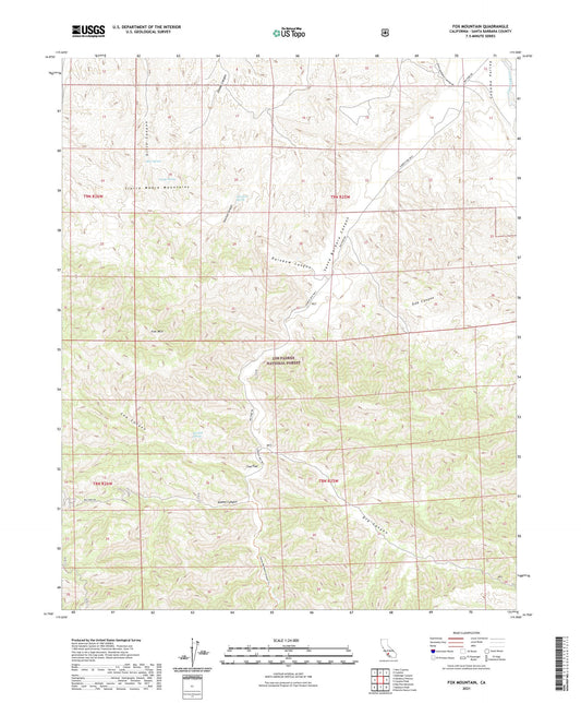 Fox Mountain California US Topo Map Image