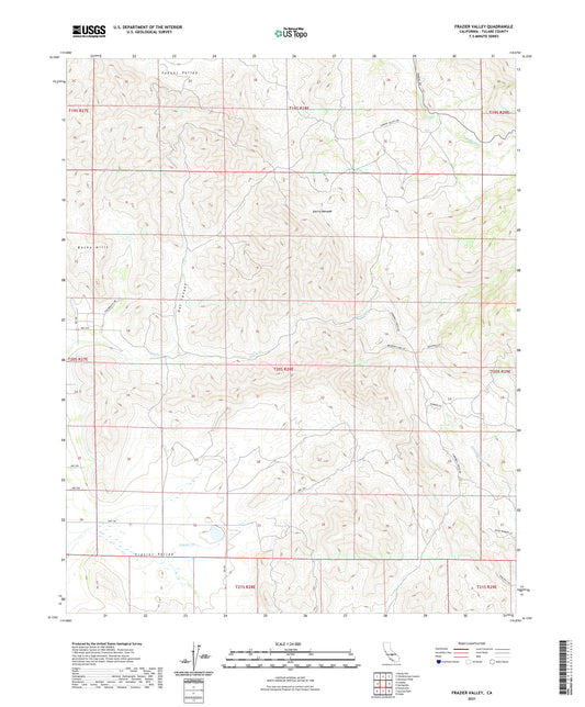 Frazier Valley California US Topo Map Image
