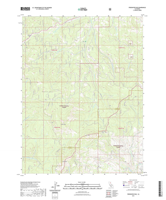 Fredonyer Pass California US Topo Map Image