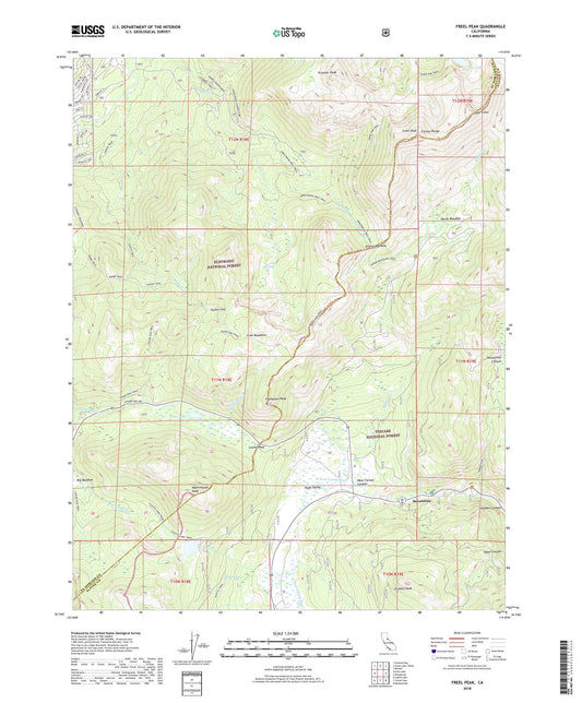 Freel Peak California US Topo Map Image