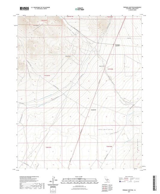 Freeman Junction California US Topo Map Image