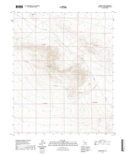 Fremont Peak California US Topo Map Image