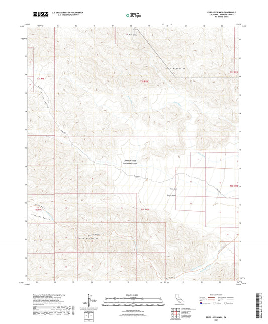 Fried Liver Wash California US Topo Map Image