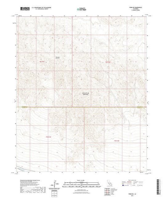 Frink NE California US Topo Map Image