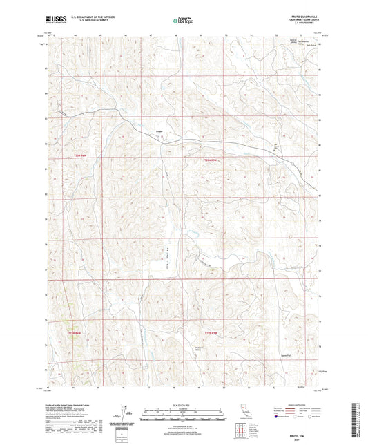 Fruto California US Topo Map Image