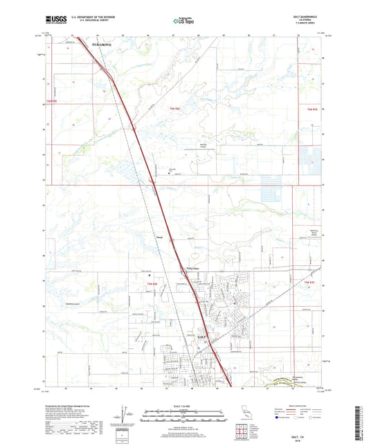 Galt California US Topo Map Image