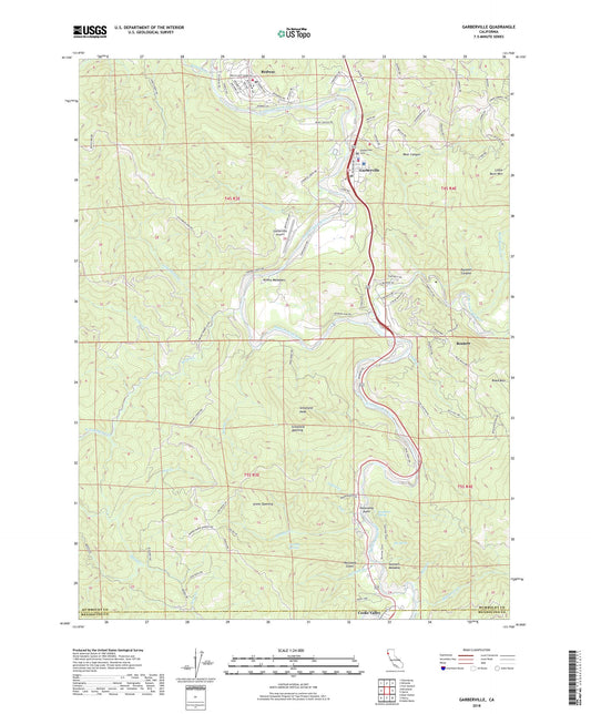 Garberville California US Topo Map Image