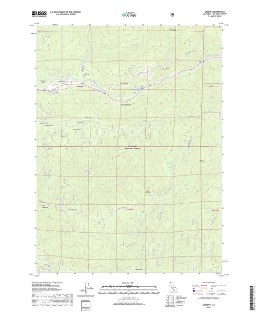 Gasquet California US Topo Map Image