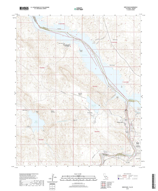 Gene Wash California US Topo Map Image