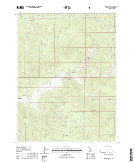 Genesee Valley California US Topo Map Image