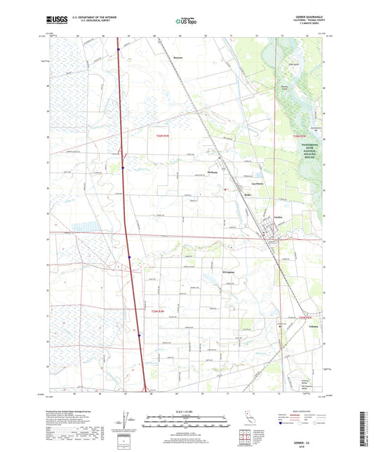 Gerber California US Topo Map Image